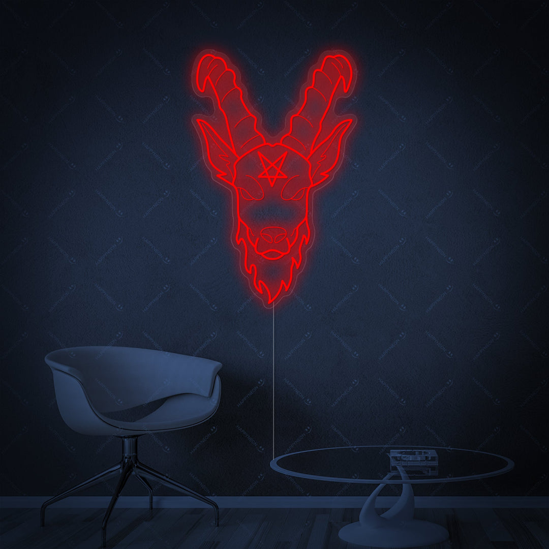 "Baphomet gothique" Enseigne néon