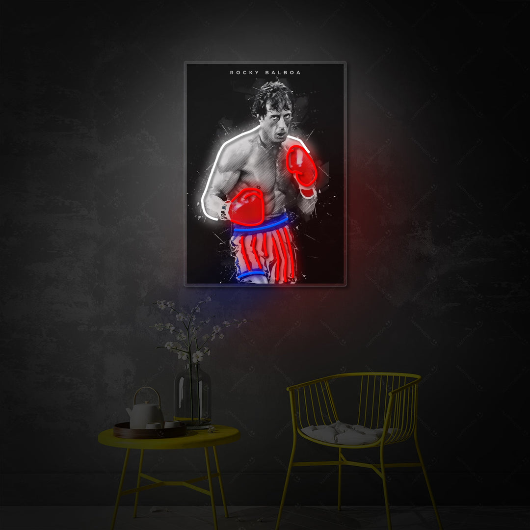 "Légende de la boxe" Enseigne néon