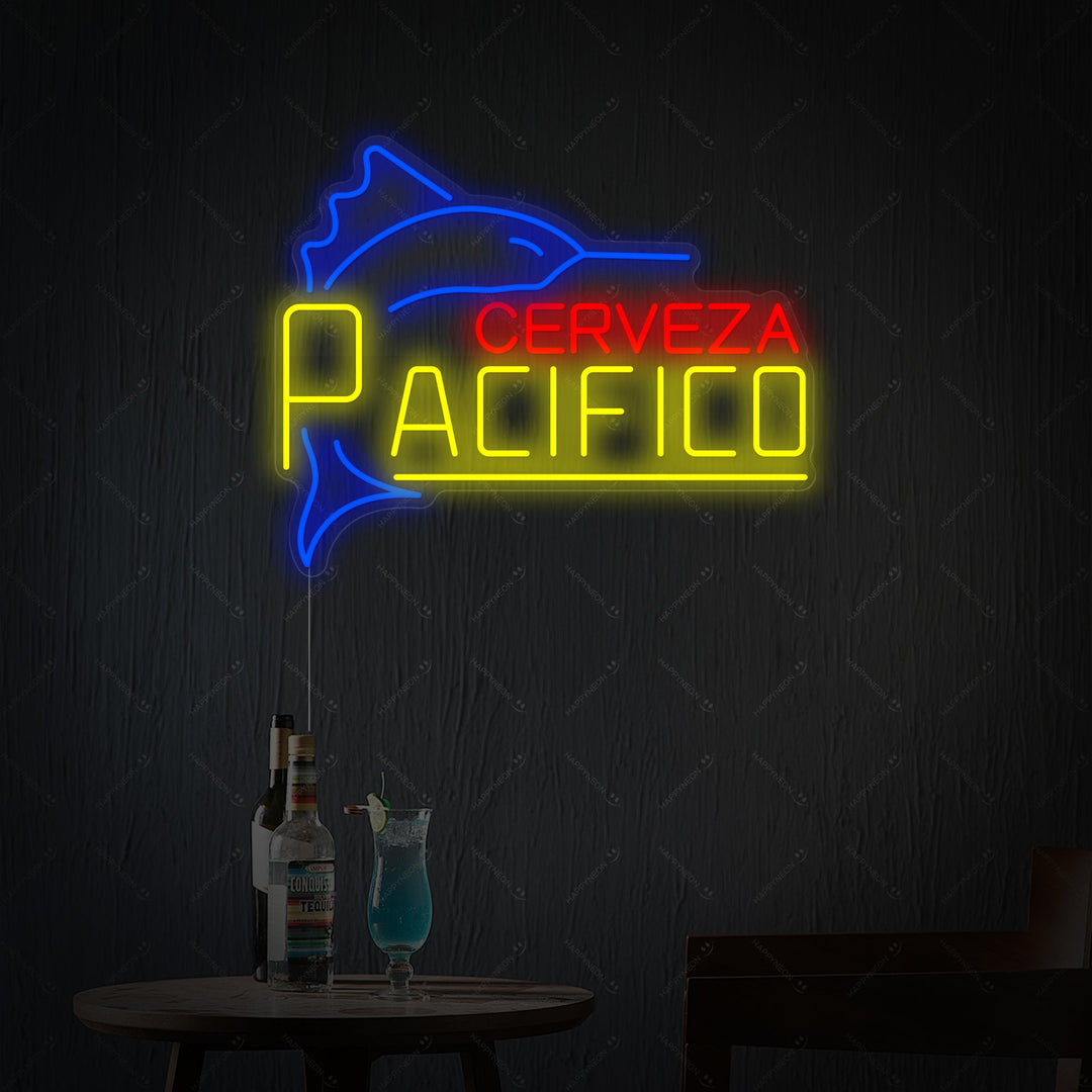 "Cerveza Pacifico" Enseigne Lumineuse en Néon