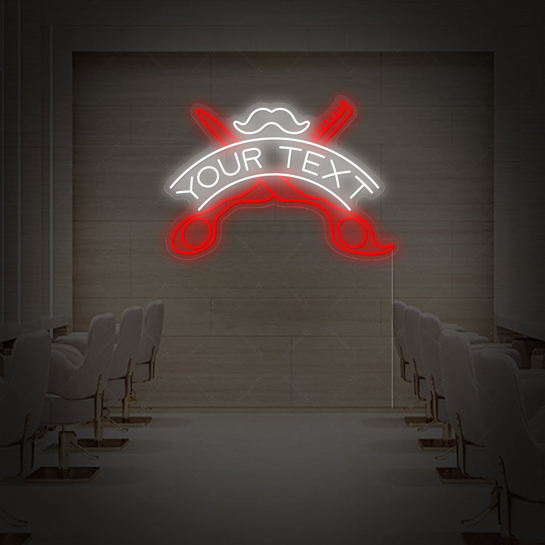 "Salon de coiffure personnalisé" Enseigne néon