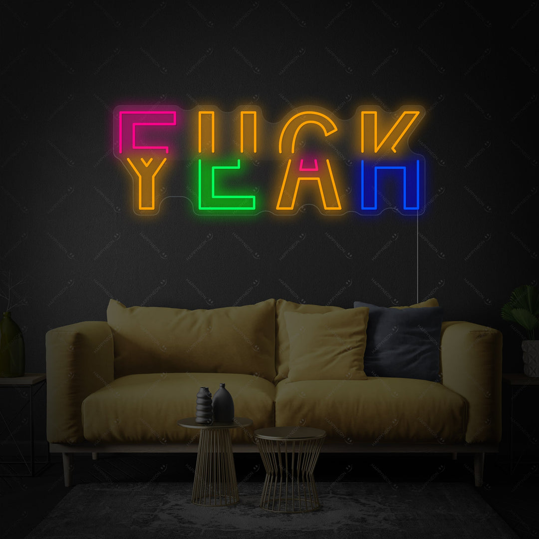 "Fuck Yeah" Enseigne néon