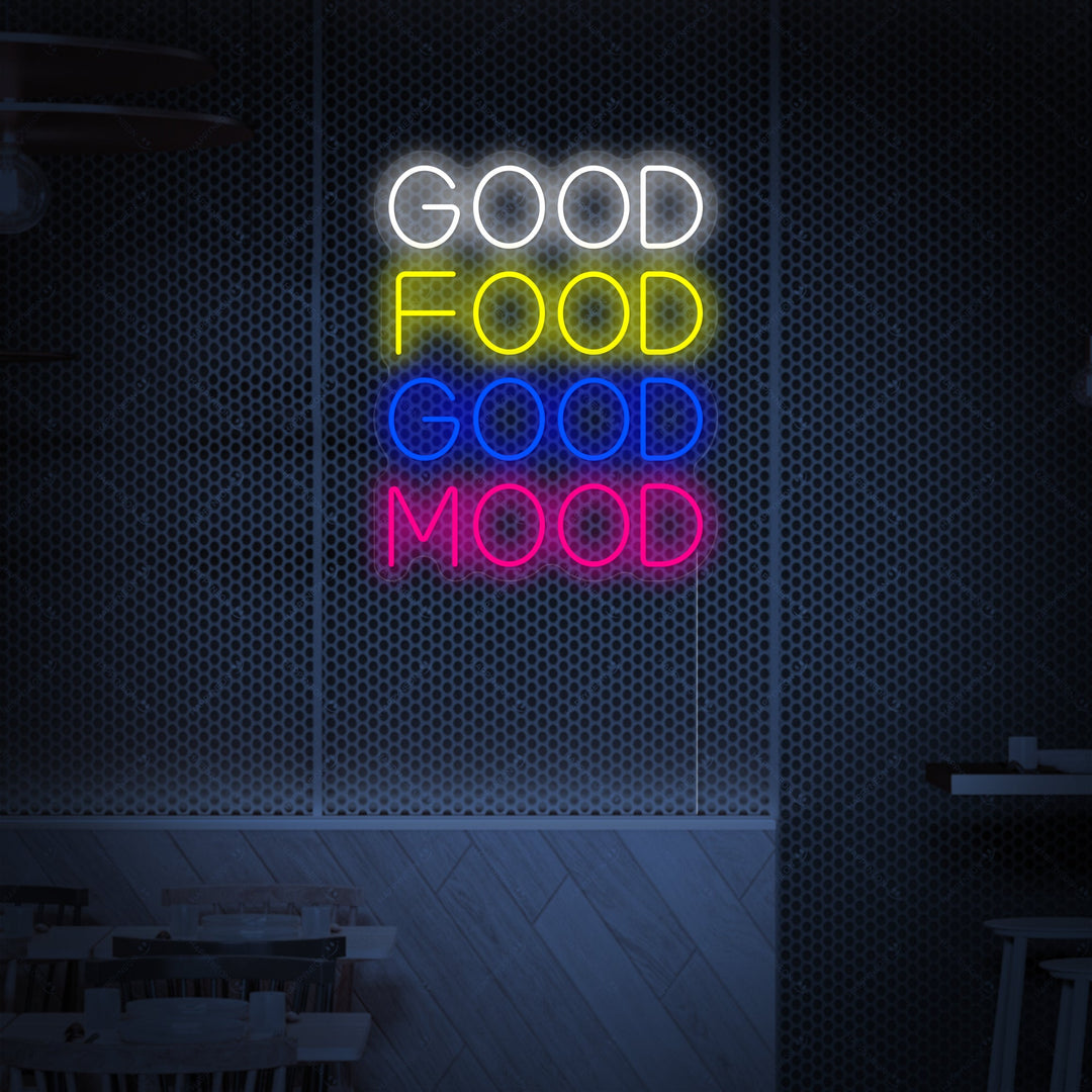 "Good Food Good Mood" Enseigne néon