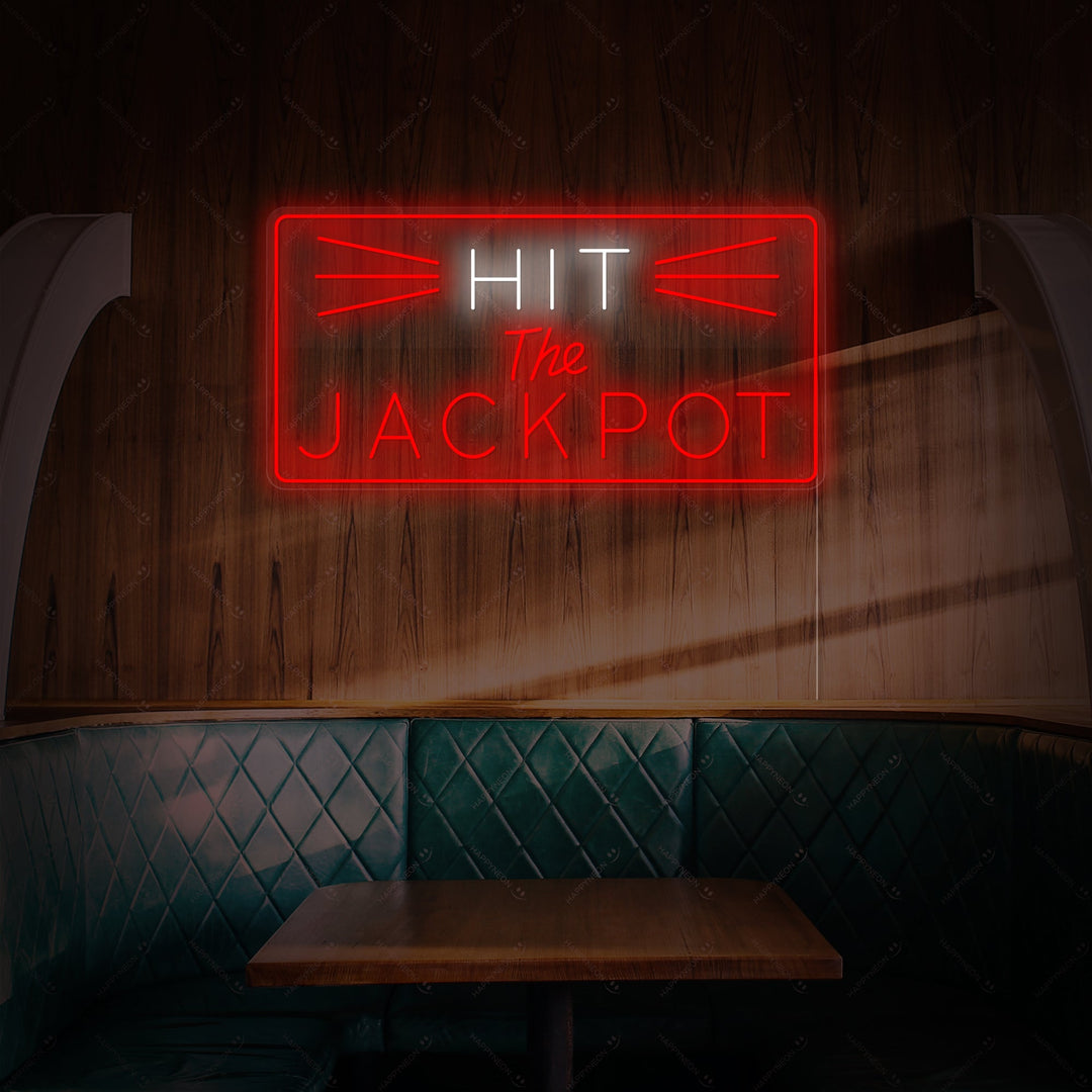 "Hit The Jackpot" Enseigne néon