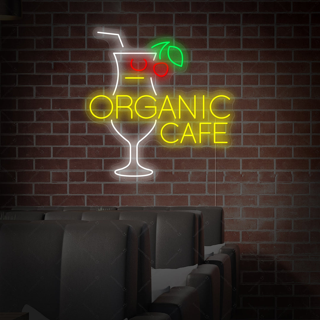 "Organic Cafe" Enseigne néon