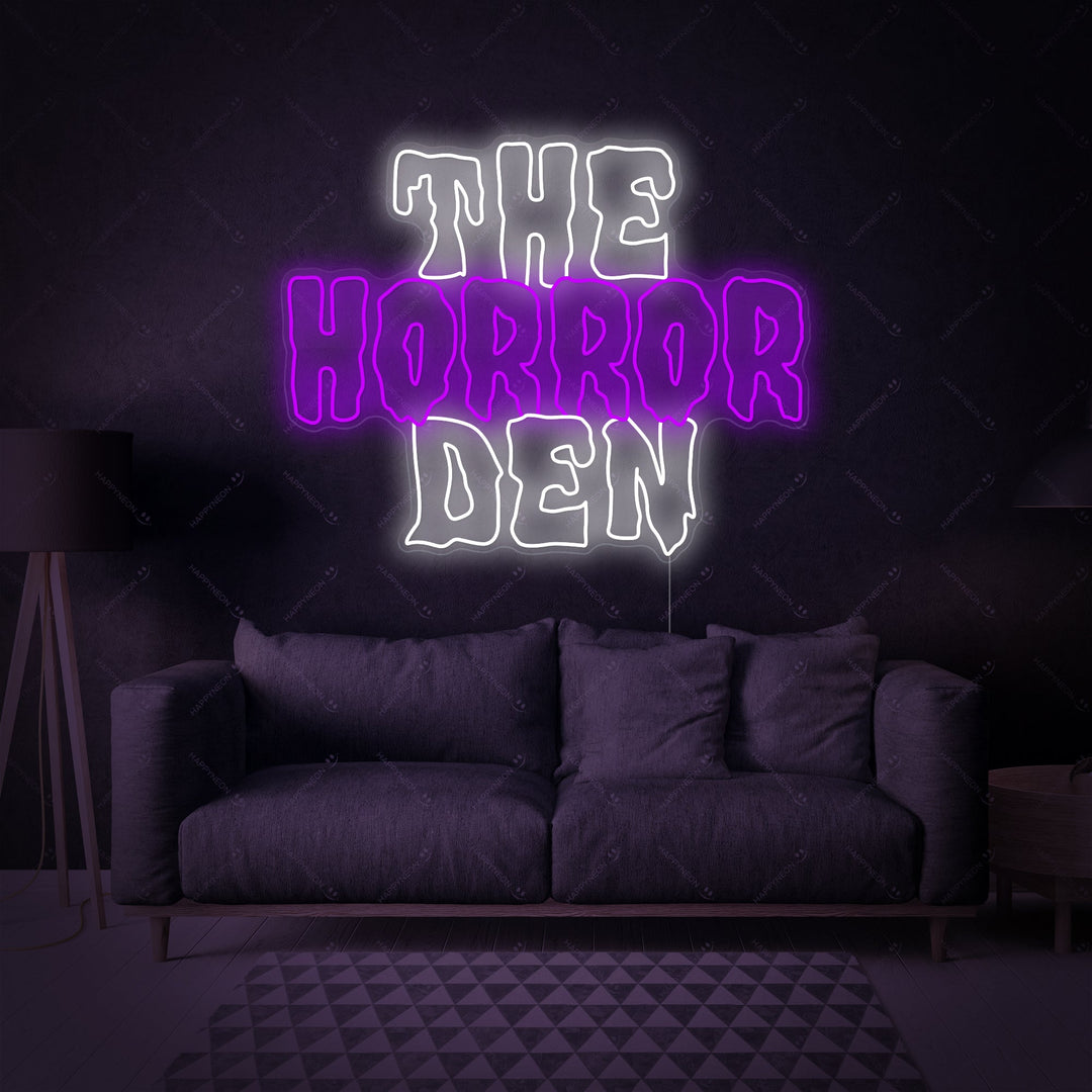 "The Horror Den" Enseigne néon