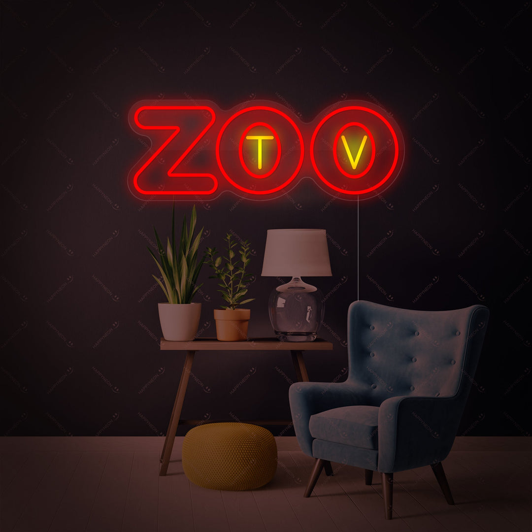 "Zootv" Enseigne néon