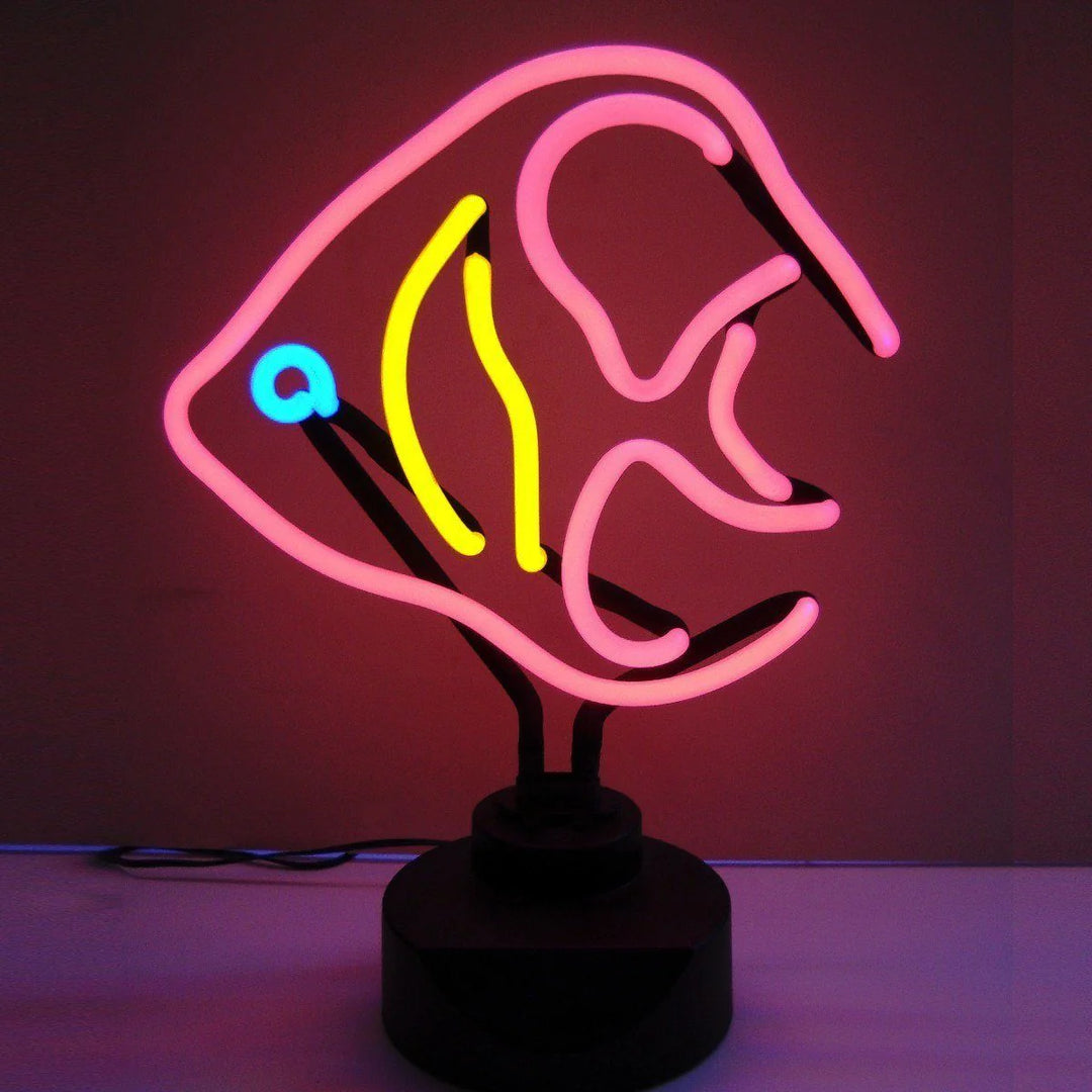 "Poisson-ange" Tableau Enseigne Au Néon, Enseigne Au Néon En Verre