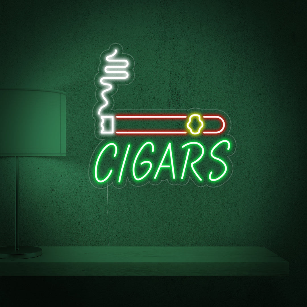 "Cigars, magasin de cigares" Lumineuse en Néon