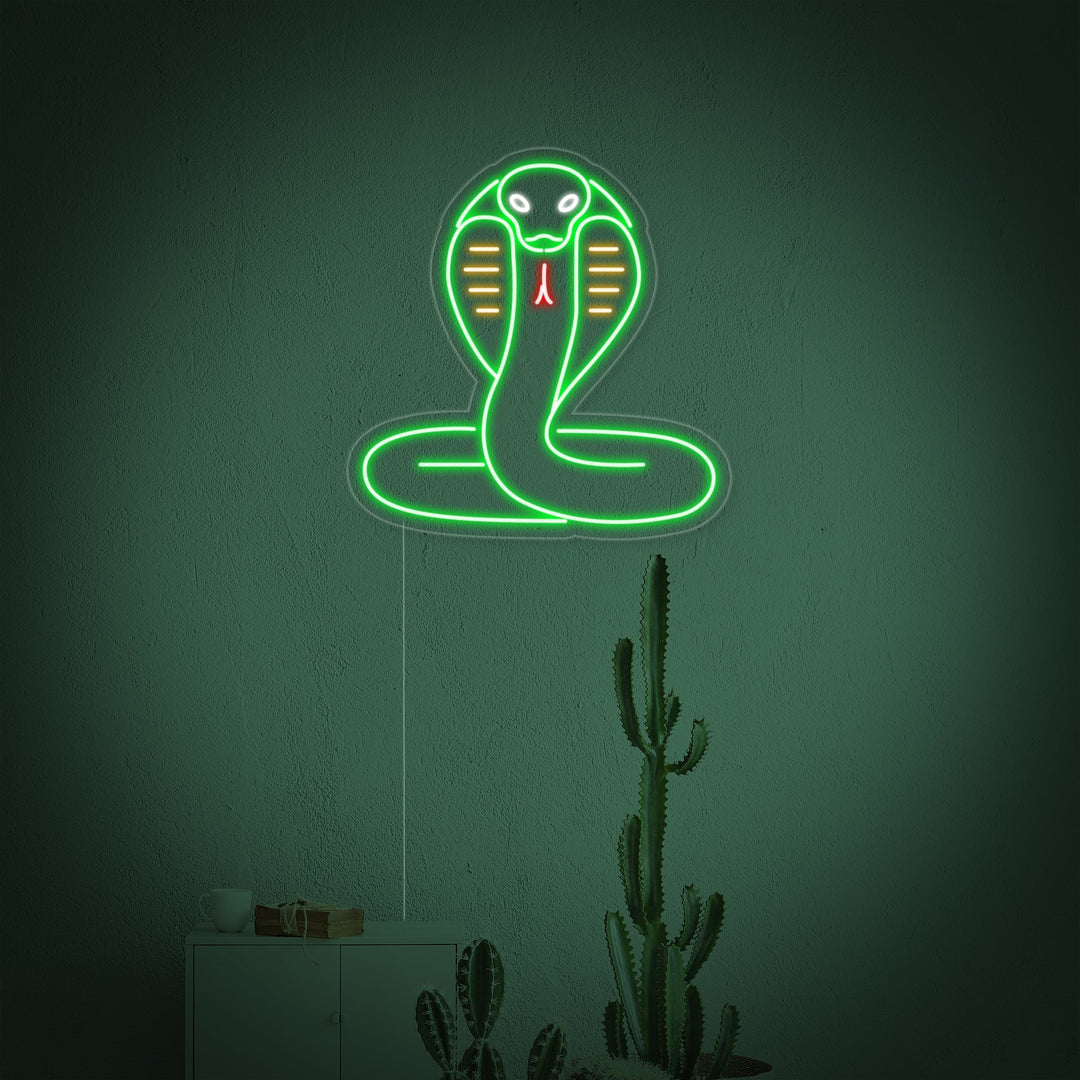 "Serpent Cobra" Enseigne Lumineuse en Néon