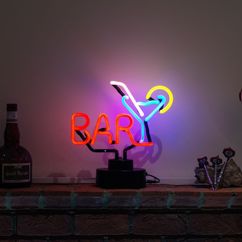 "Bar À Cocktail Enseigne Néon De Table, Enseigne Néon En Verre" Enseigne Lumineuse en Néon