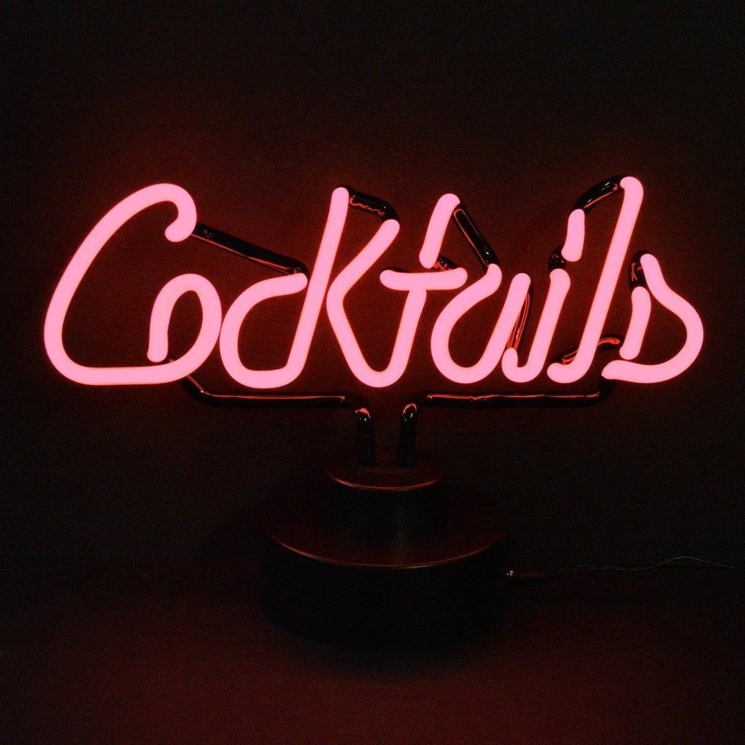"Cocktails Enseigne Néon De Table, Enseigne Néon En Verre" Enseigne Lumineuse en Néon