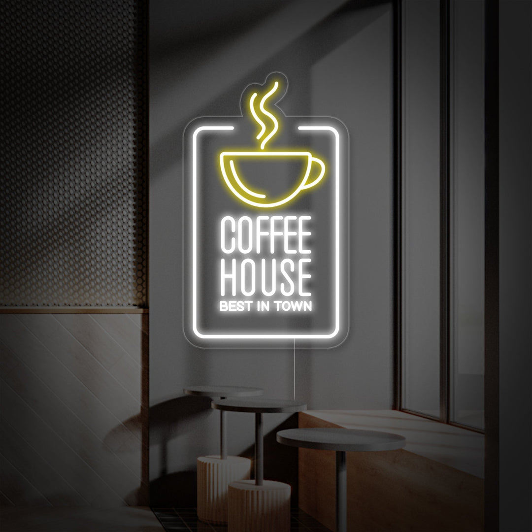 "Coffee House Best In Town" Lumineuse en Néon