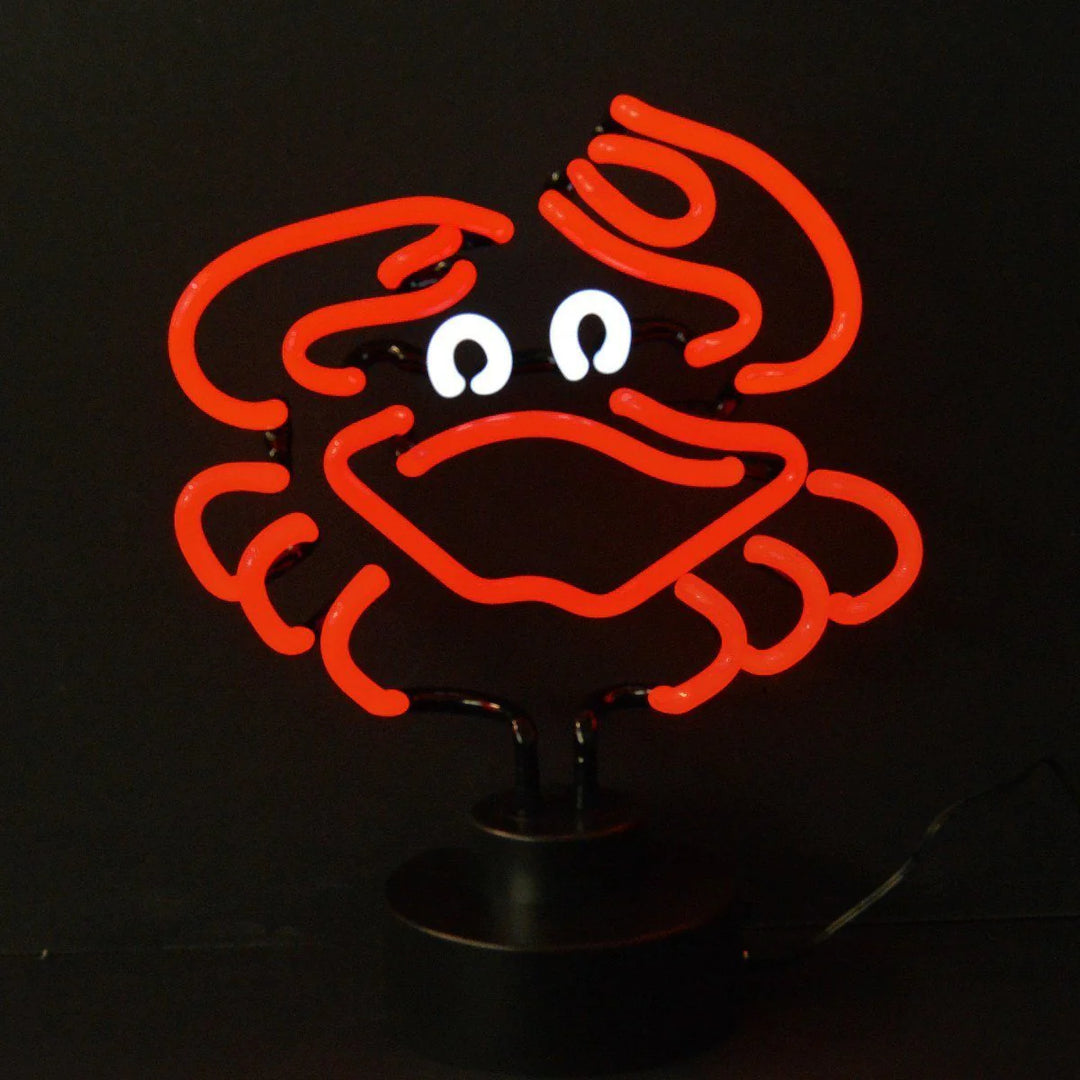 "Crabe Enseigne Néon De Table, Enseigne Néon En Verre" Enseigne Lumineuse en Néon