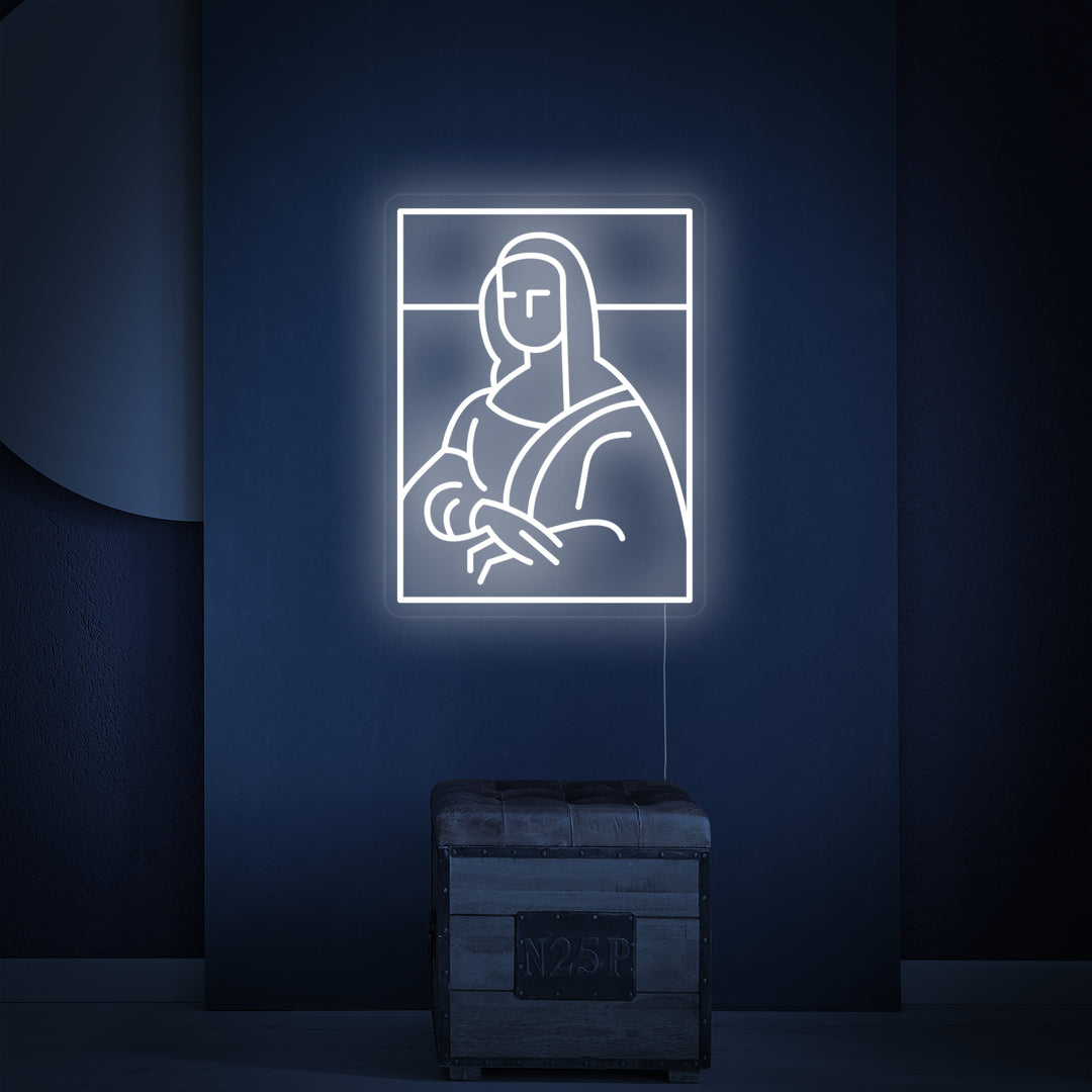 "Da Vinci Mona Lisa" Enseigne Lumineuse en Néon