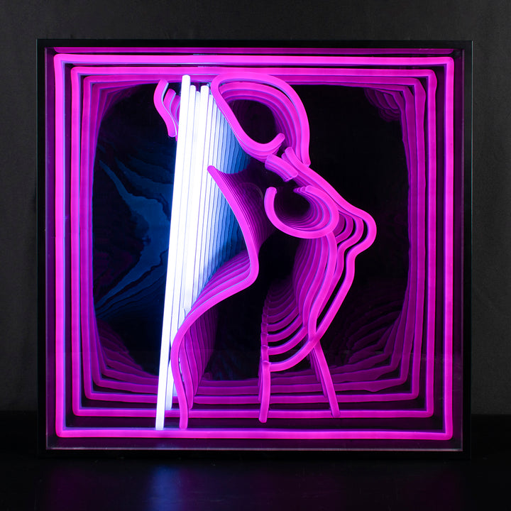"Fille Dansante" Enseigne Néon LED 3D Infini