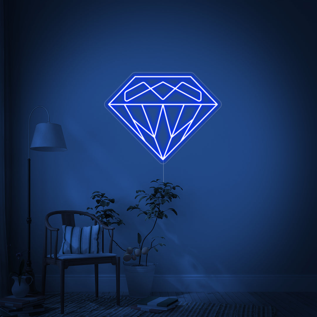 "Diamant" Enseigne Lumineuse en Néon