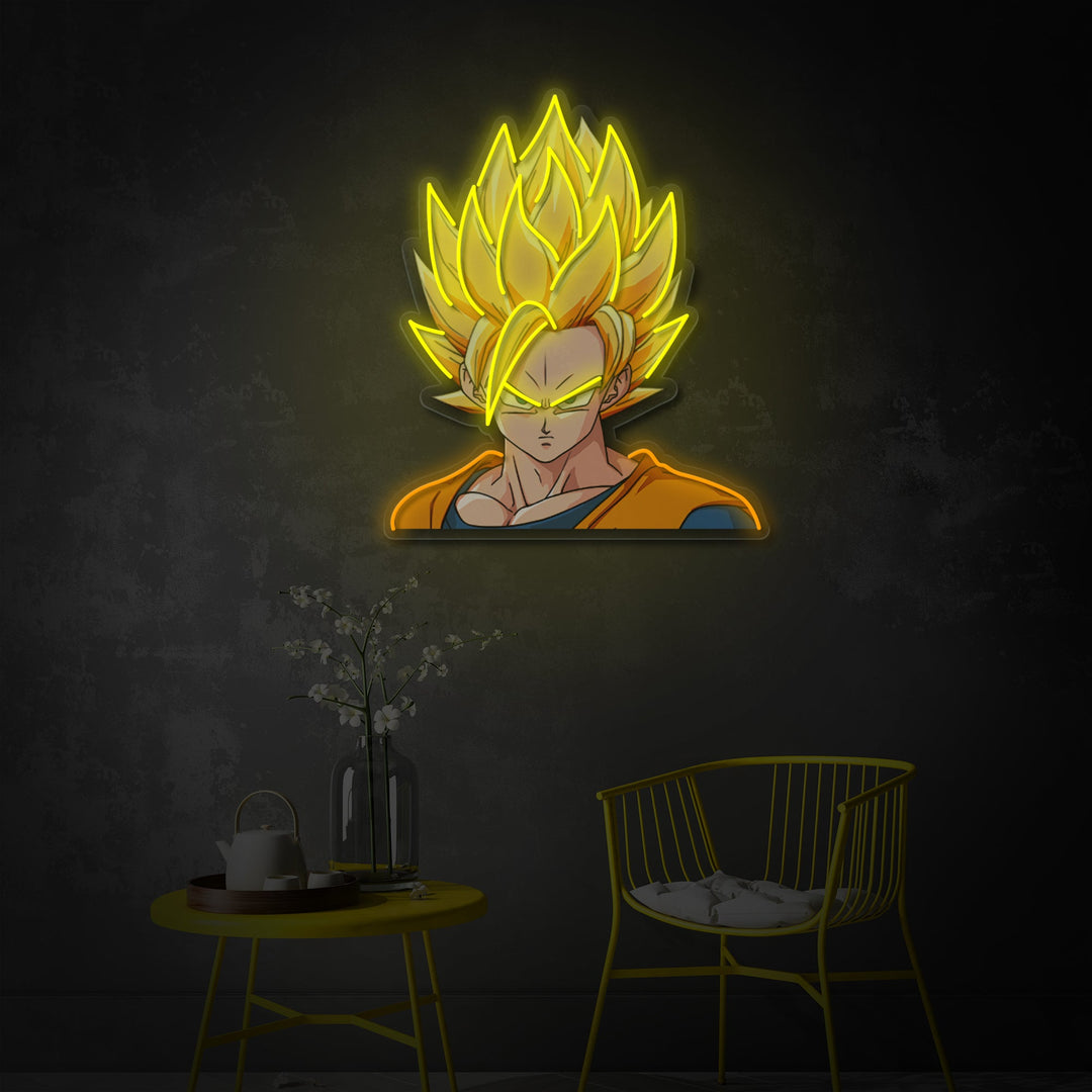 "Goku, anime" Enseigne néon LED imprimée UV
