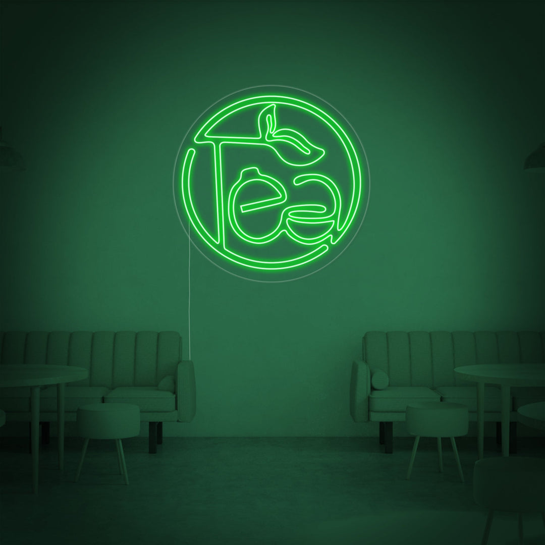 "Thé vert, Tea" Lumineuse en Néon