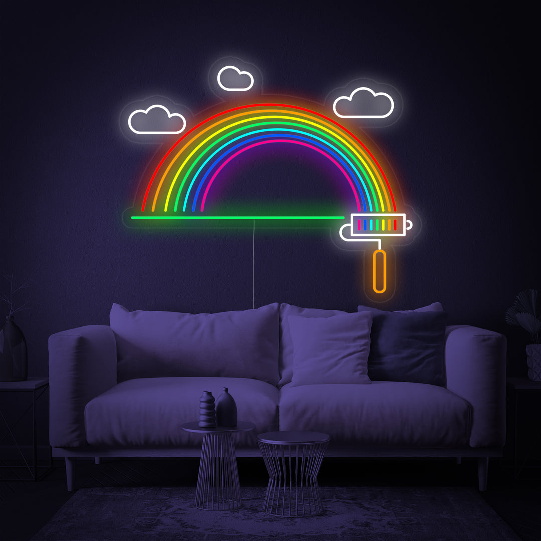 "Drapeau Arc-En-Ciel Fierté Lgbt Unique" Enseigne Lumineuse en Néon