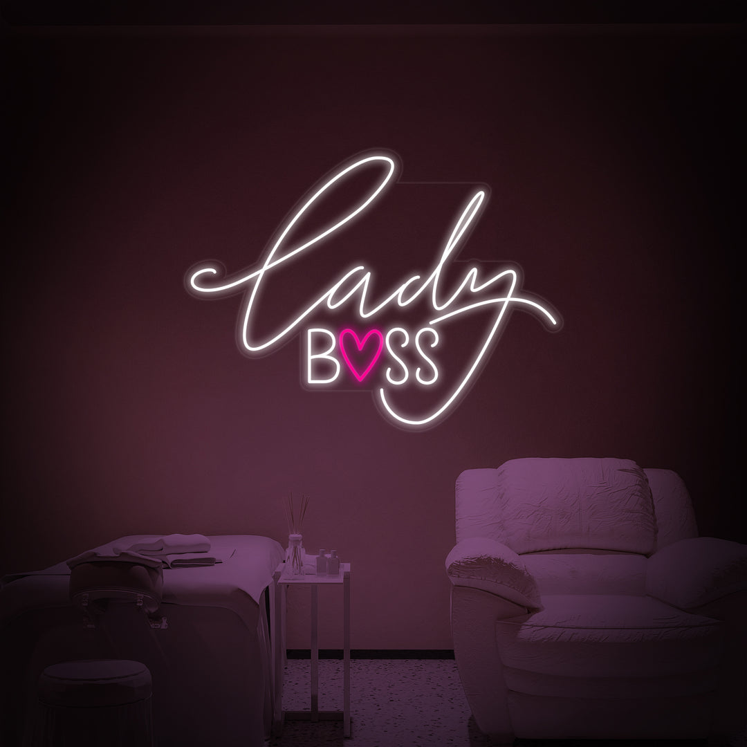 "Lady Boss" Enseigne Lumineuse en Néon