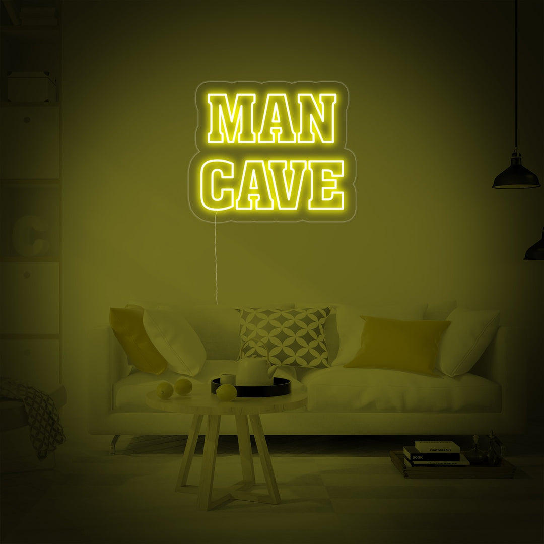 "Man Cave, Décoration De Salle De Jeux" Enseigne Lumineuse en Néon