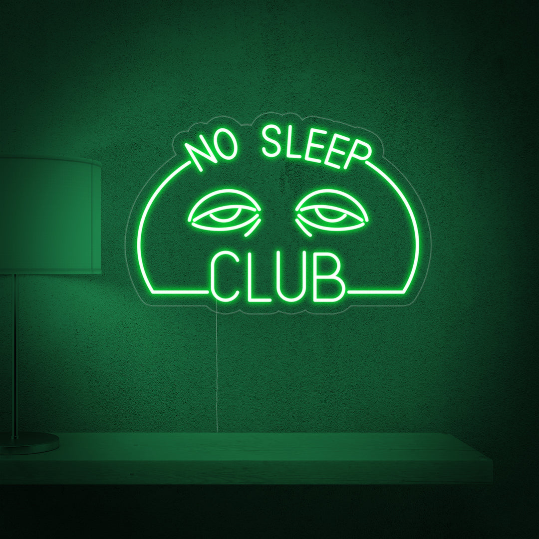 "No Sleep Club" Enseigne Lumineuse en Néon