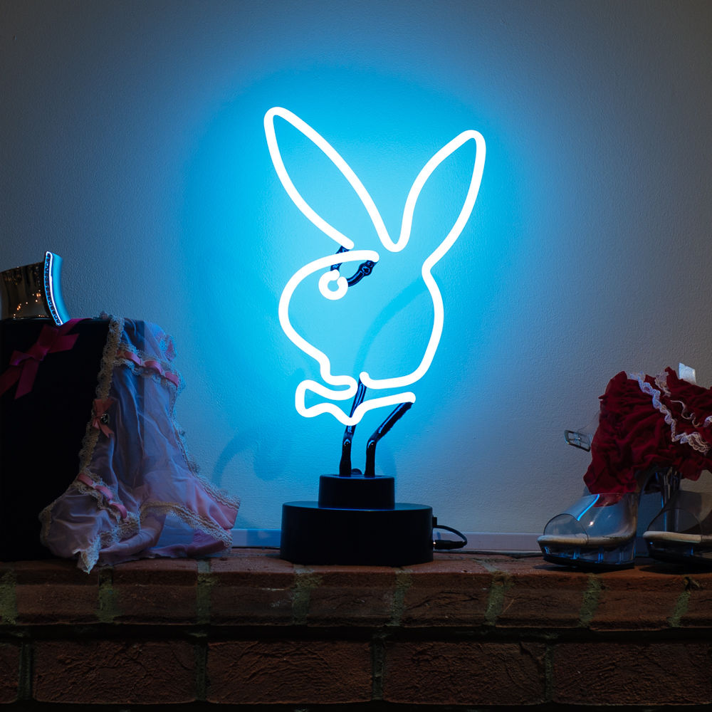 "Lapin Enseigne Néon De Table, Enseigne Néon En Verre" Enseigne Lumineuse en Néon