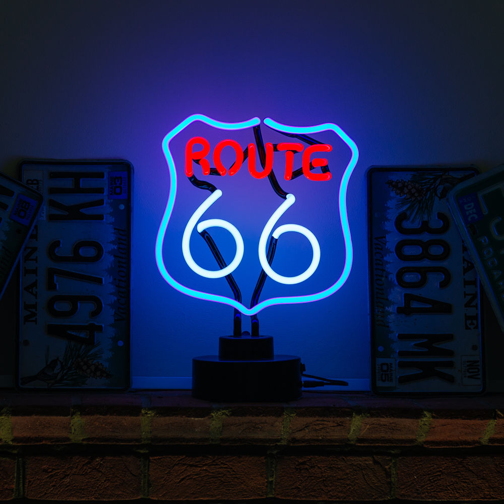 "Route 66 Enseigne Néon De Table" Lumineuse en Néon