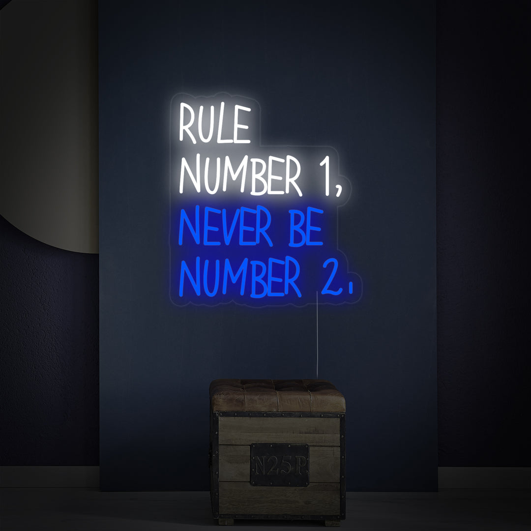 "Rule Number" Enseigne Lumineuse en Néon