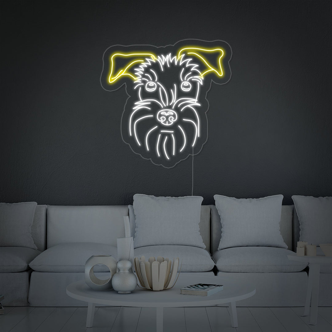 "Schnauzer, Chien" Enseigne Lumineuse en Néon