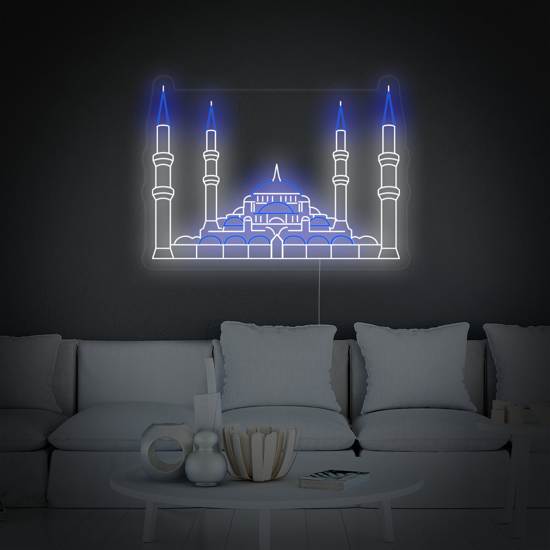 "Mosquée De Turquie" Enseigne Lumineuse en Néon