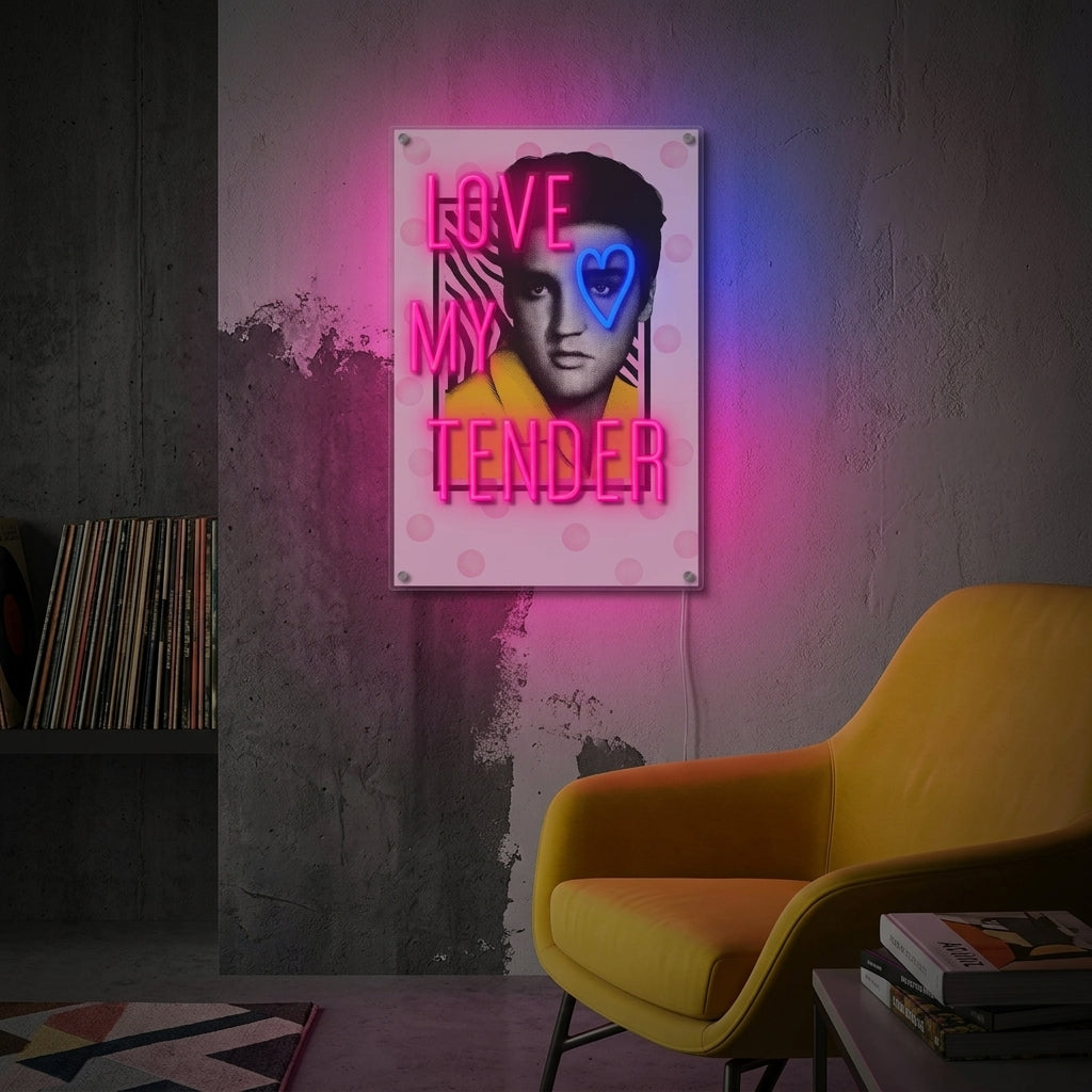 "Love Me Tender" Enseigne néon