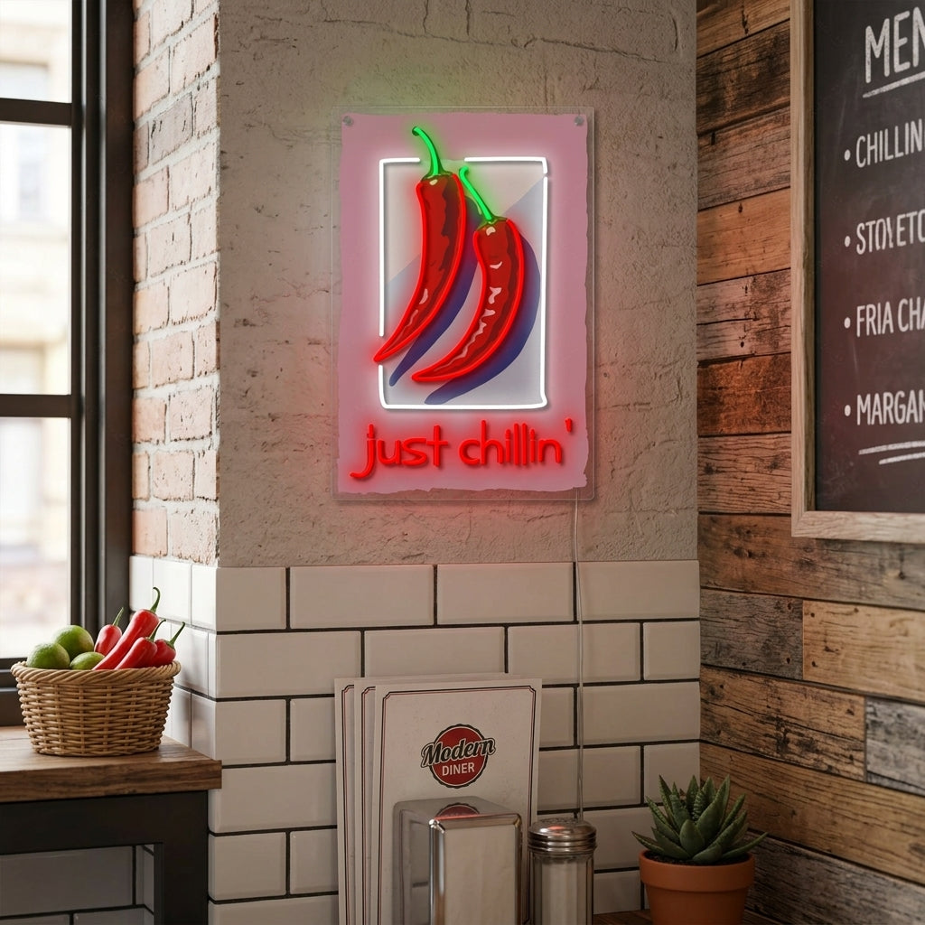 "Just Chillin" Enseigne néon