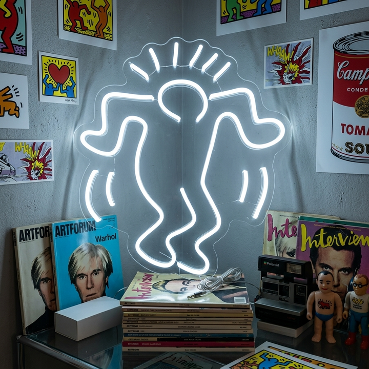 "Garçon Qui Danse" Enseigne Lumineuse en Néon
