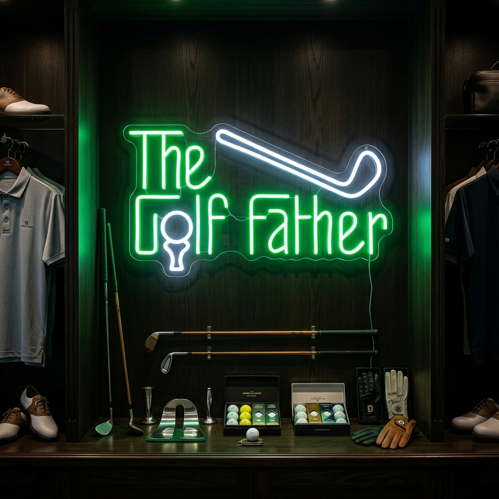 "The Golf Father" Lumineuse en Néon