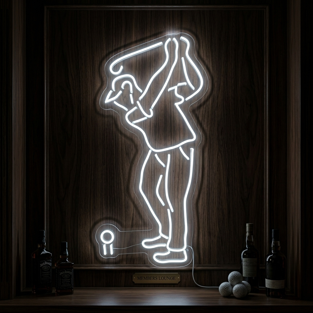 "Joueur De Golf" Enseigne Lumineuse en Néon
