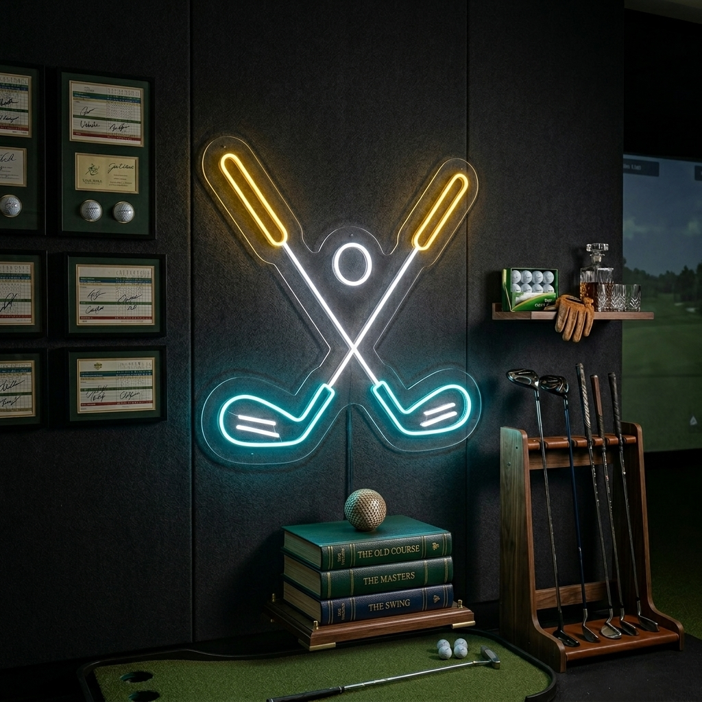 "Balle De Golf" Enseigne Lumineuse en Néon