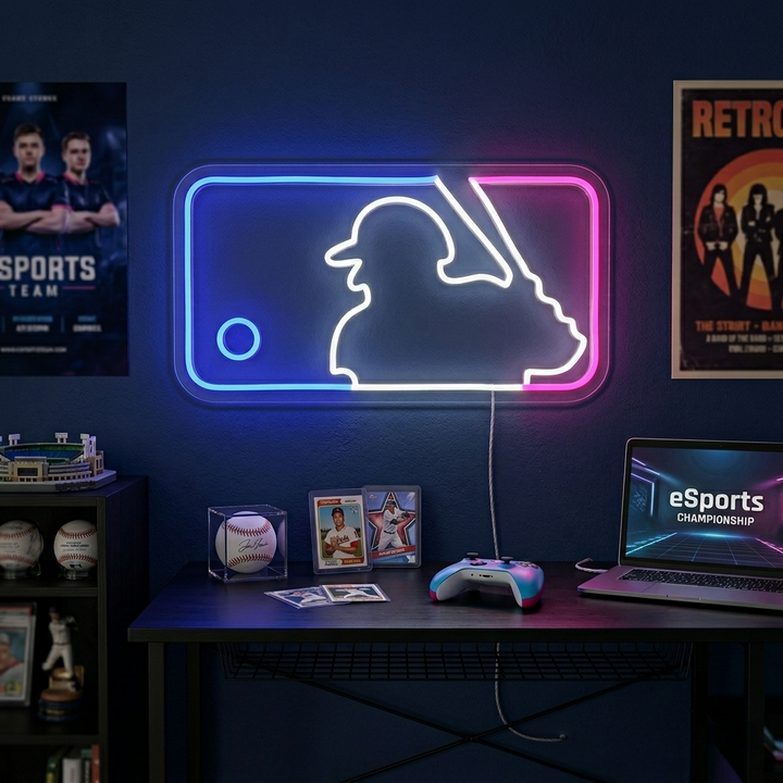 "Baseball Jeu" Enseigne Lumineuse en Néon