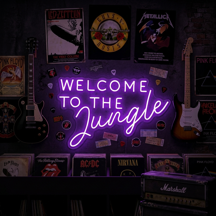 "Welcome to the Jungle" Enseigne Lumineuse en Néon