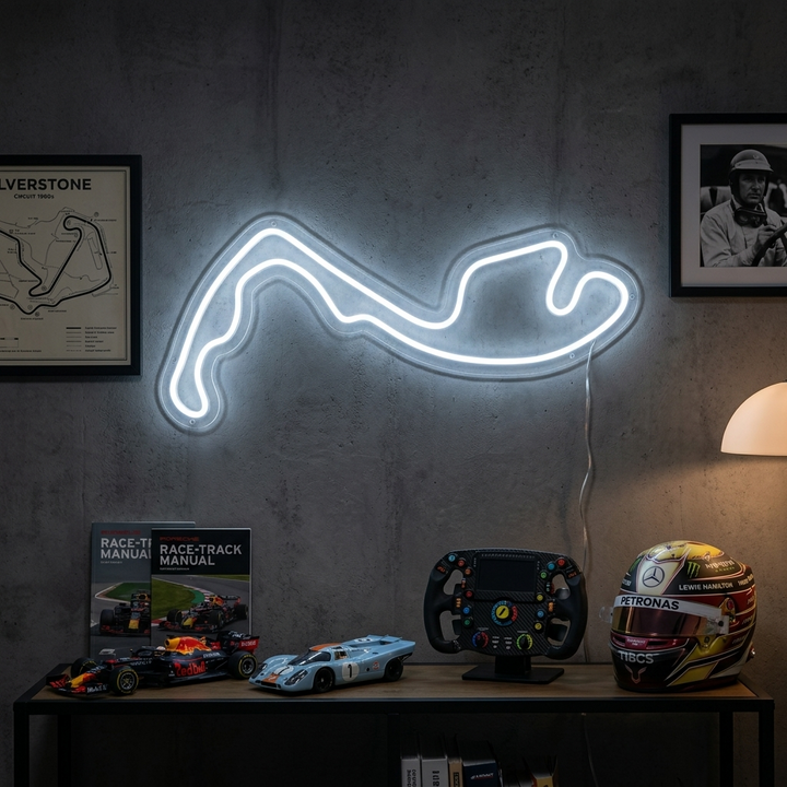 "Monaco F1 Track" Enseigne Lumineuse en Néon, Decoration Formule 1