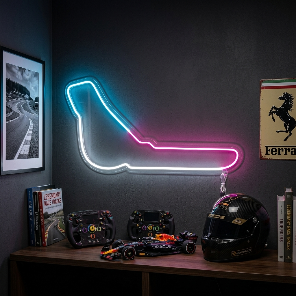 "Italy Monza F1 Track" Enseigne en Néon, Decoration Formule 1
