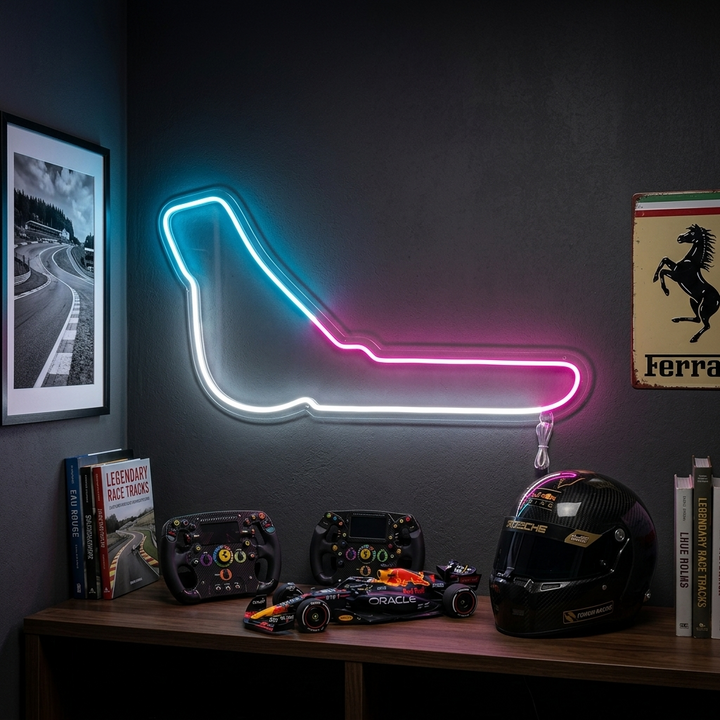 "Italy Monza F1 Track" Enseigne en Néon, Decoration Formule 1