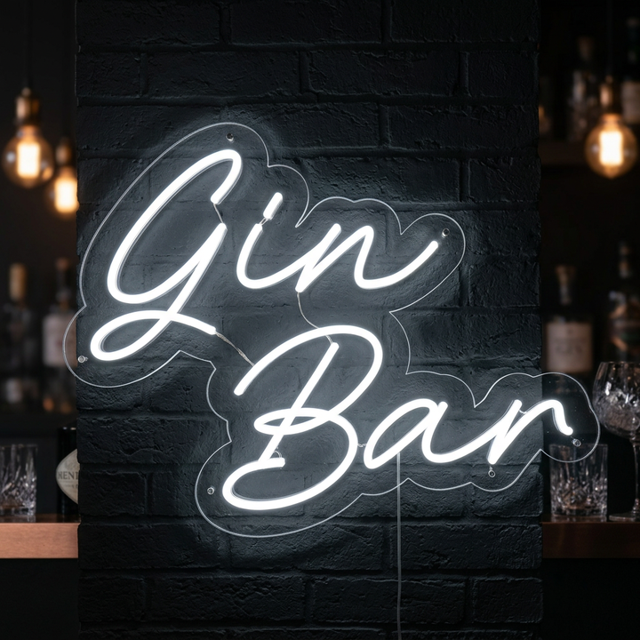 "Gin Bar" Enseigne Lumineuse en Néon