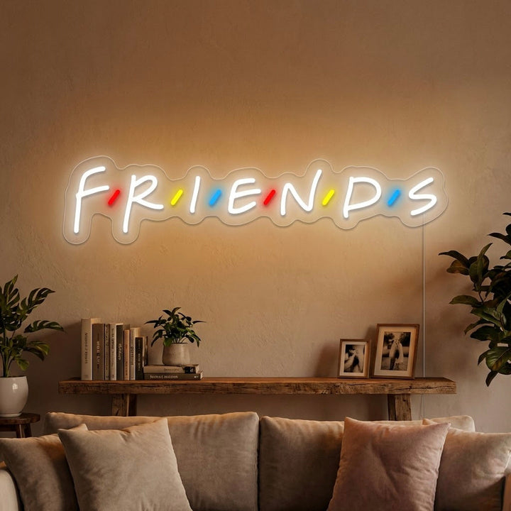 "Friends, Télévision" Enseigne Lumineuse en Néon