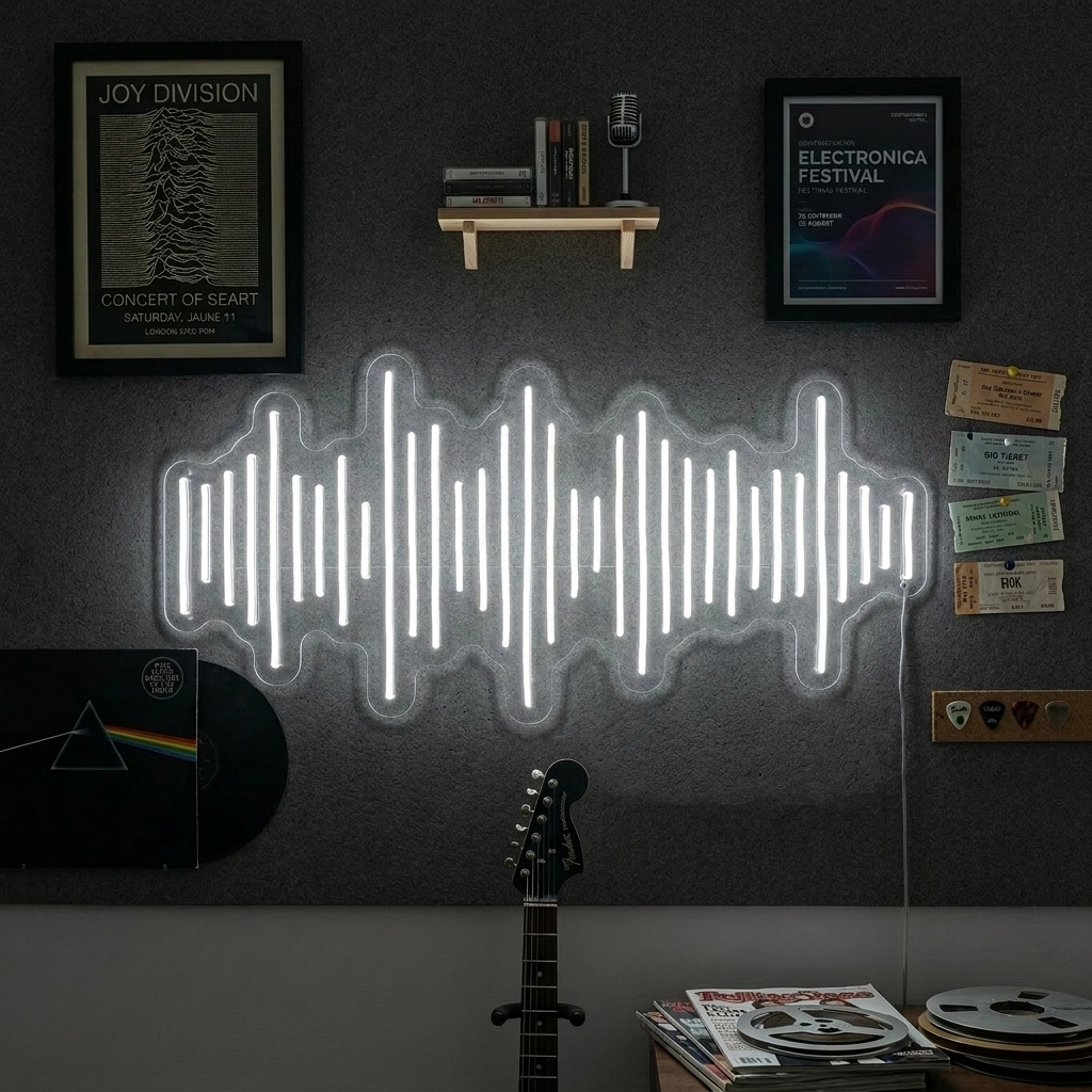"Notes De Musique" Enseigne Lumineuse en Néon