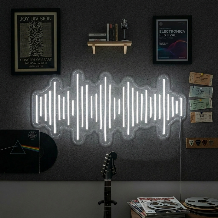 "Notes De Musique" Enseigne Lumineuse en Néon