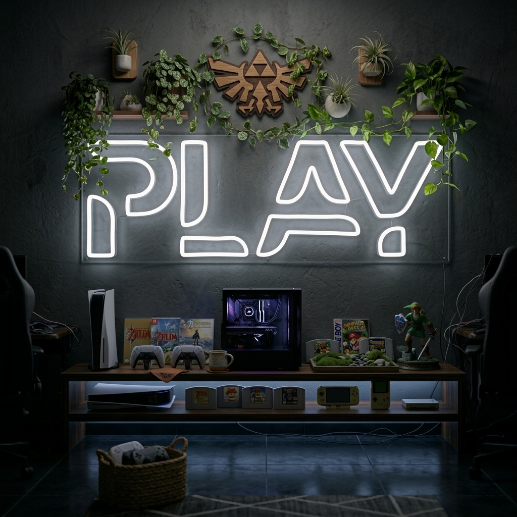 "Play" Enseigne Lumineuse en Néon