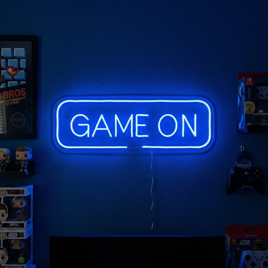 "Game On, Game Wall Art" Enseigne Lumineuse en Néon