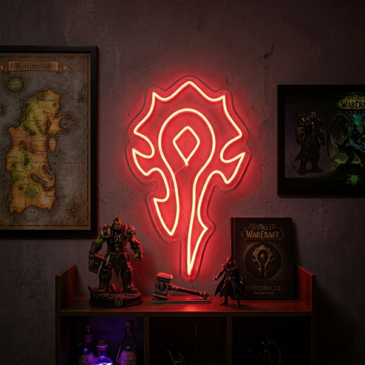 "Symbole De La Horde, Décoration Murale De Salle De Jeux" Enseigne Lumineuse en Néon