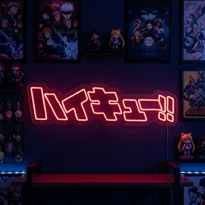 "Haikyuu Hot Blooded Youth" Enseigne Lumineuse en Néon